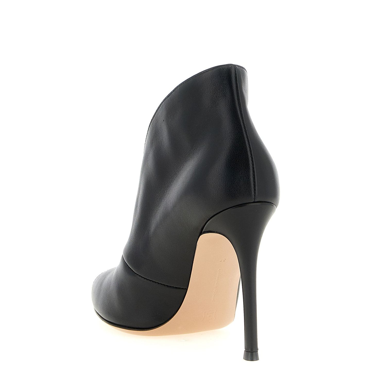Gianvito Rossi Black Lamb Leather Ankle Boots
