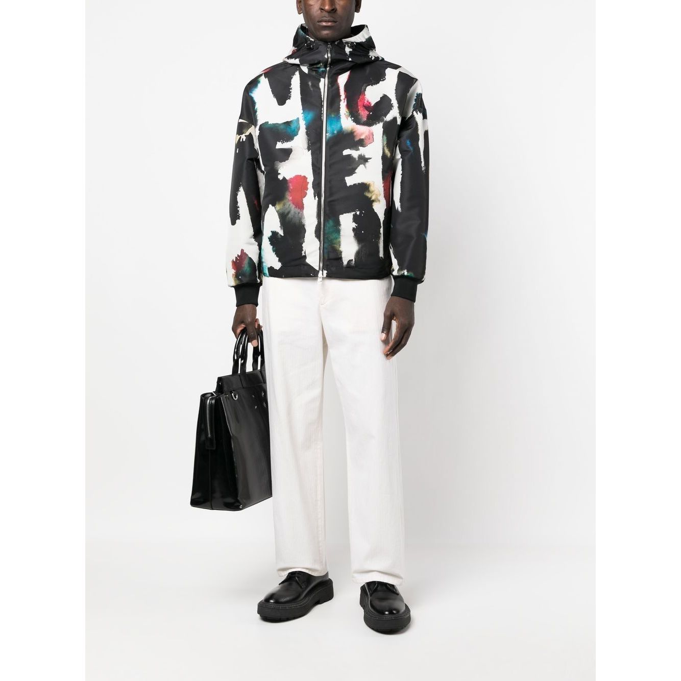 Alexander McQueen Graffiti-print Hooded Windbreaker