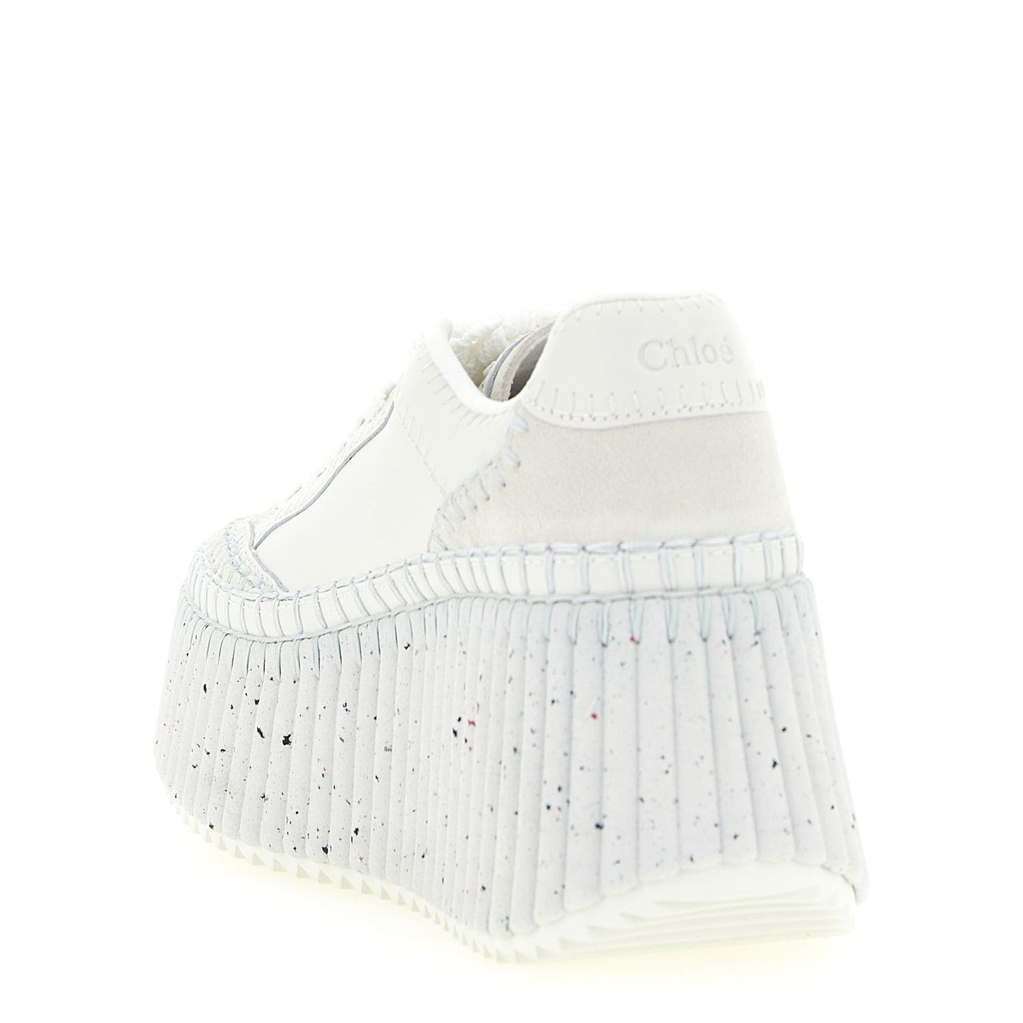 Chloé White Polyester Wedge Sandals