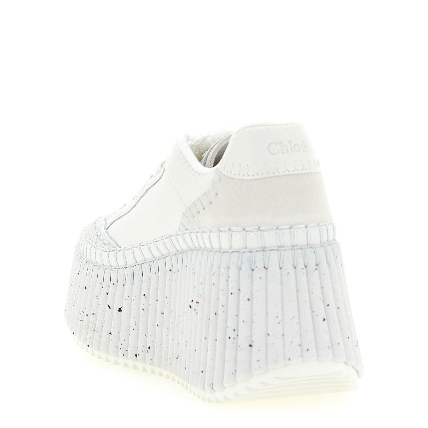 Chloé White Polyester Wedge Sandals