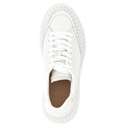 Chloé White Polyester Wedge Sandals
