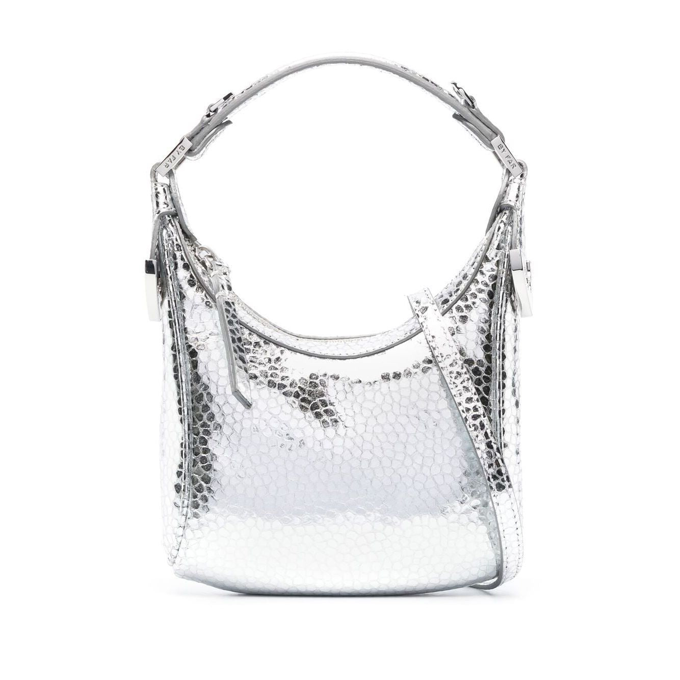Front view with bag zipped and handles upright.
