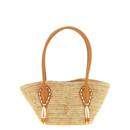 Christian Louboutin Beige Raffia Tote Bag