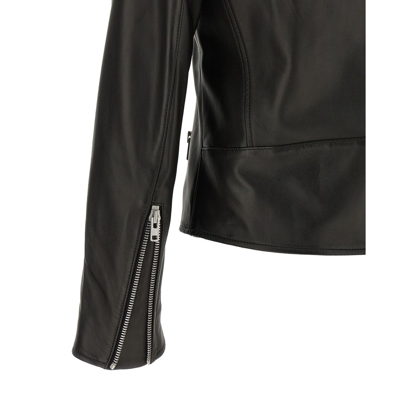 Maison Margiela Black Lamb Leather Leather Jacket