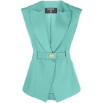 Balmain Sleeveless belted jacket Jackets
