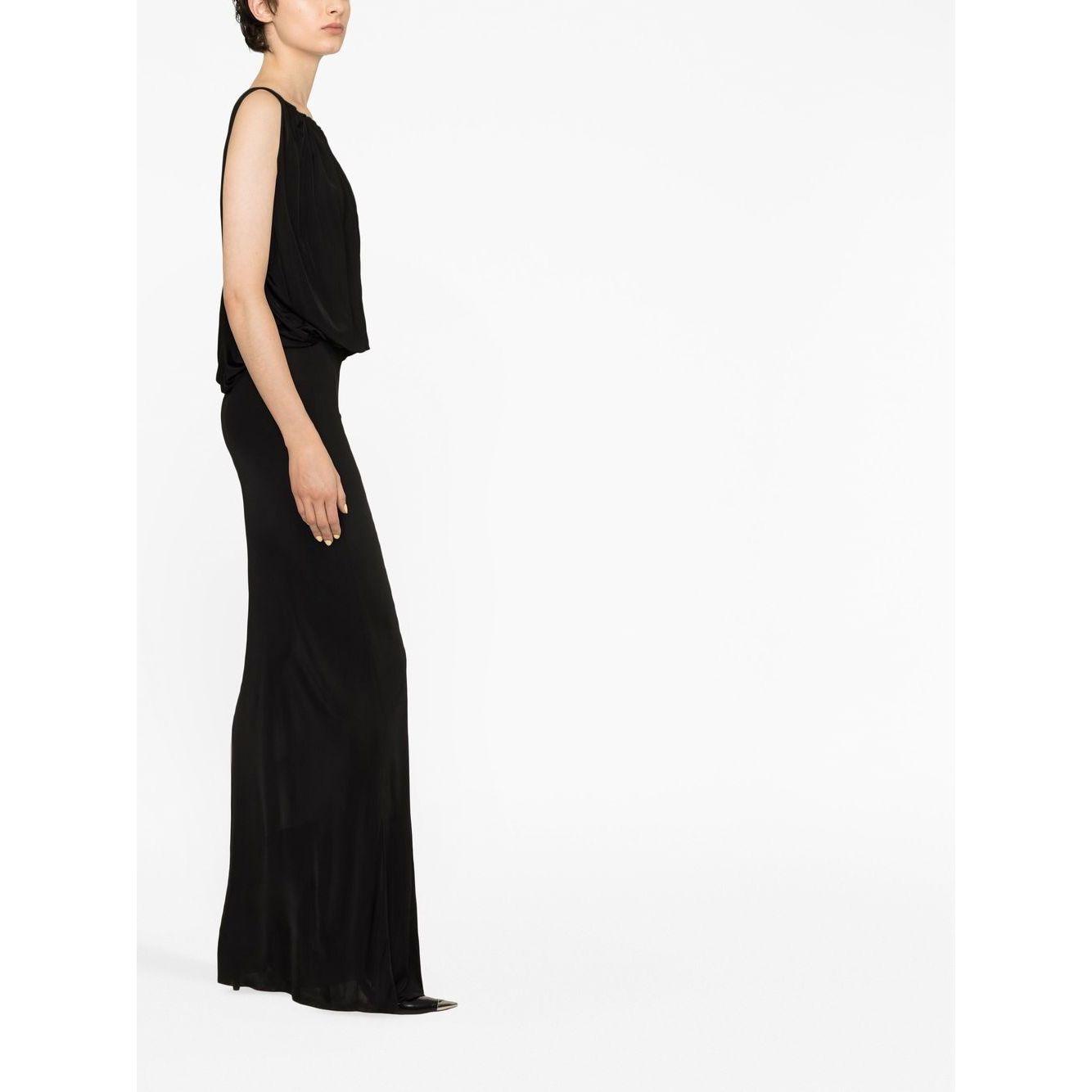 Saint Laurent draped sleeveless jersey dress Dresses