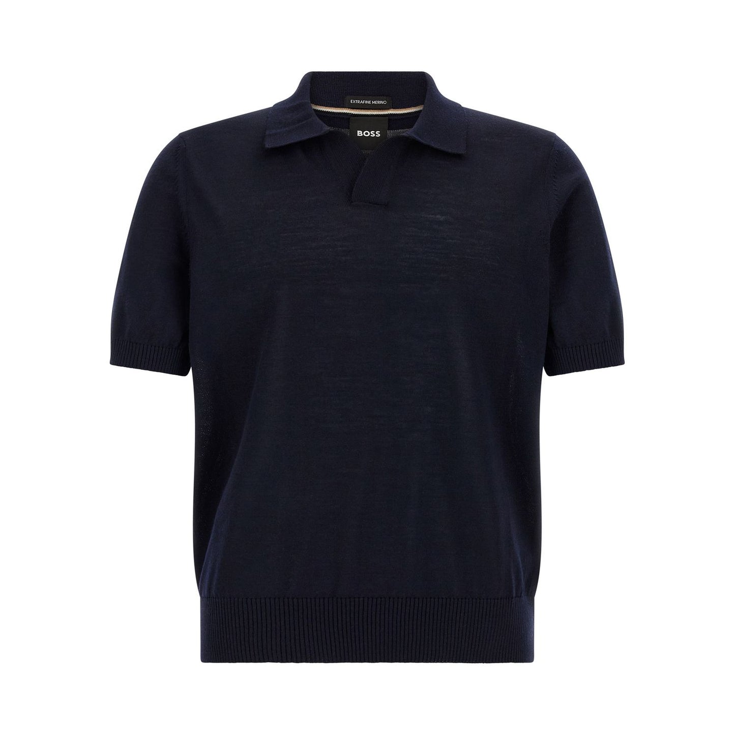 Hugo Boss Blue Virgin Wool Polo Shirt