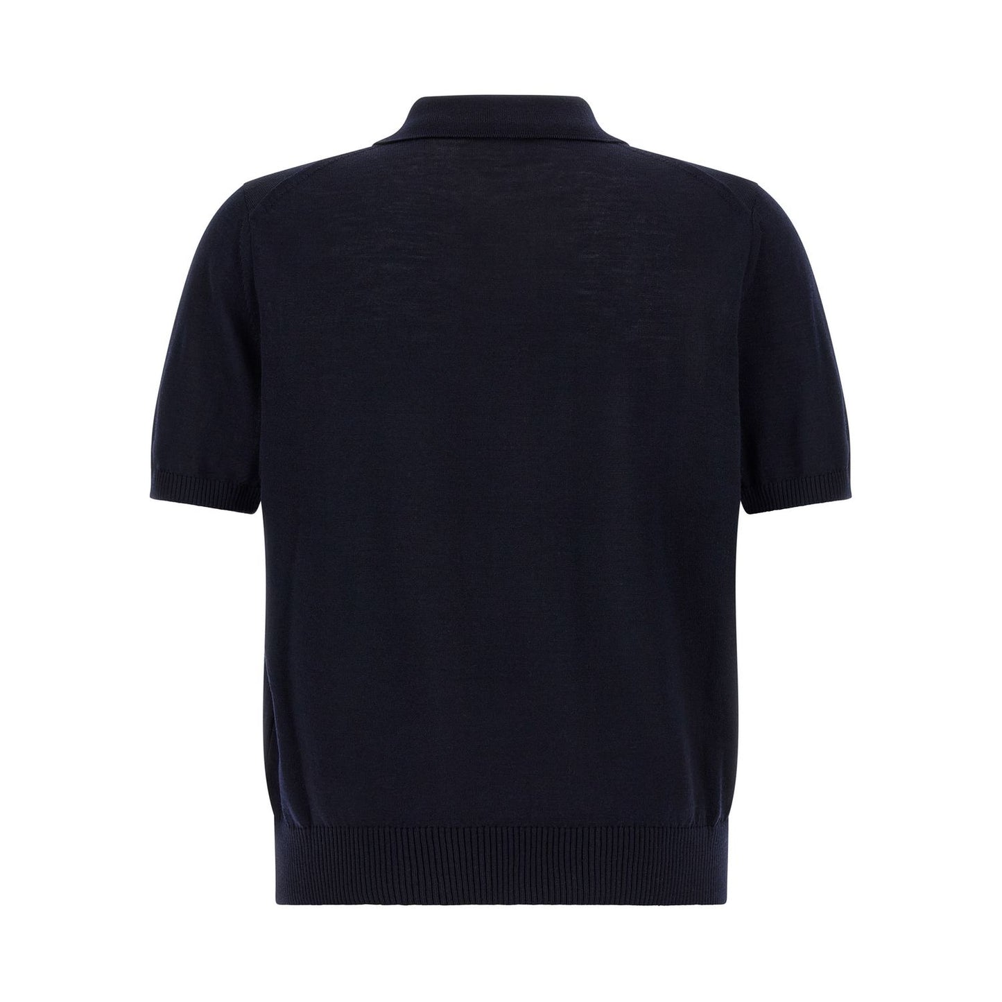 Hugo Boss Blue Virgin Wool Polo Shirt