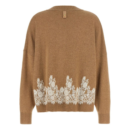 Alberta Ferretti Brown Cashmere Cardigan