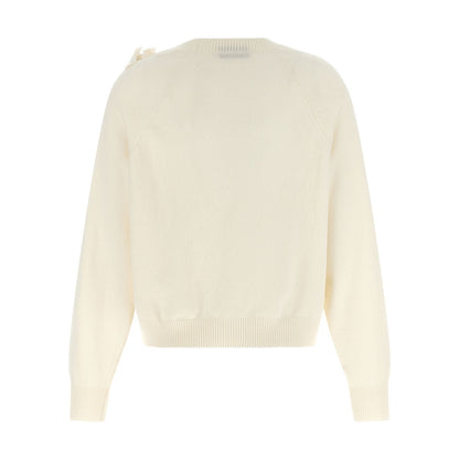Alberta Ferretti White Virgin Wool Cardigan