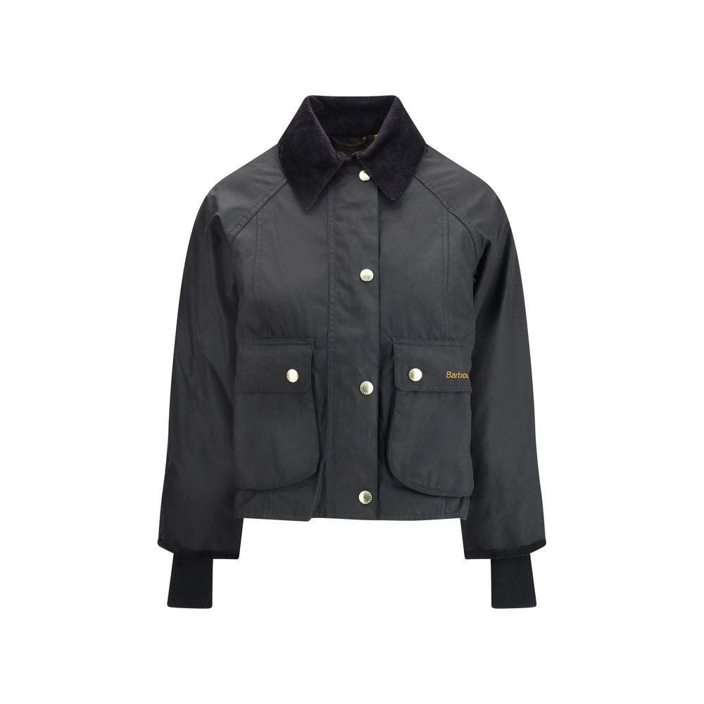 Barbour Black Cotton Full-Length Jacket