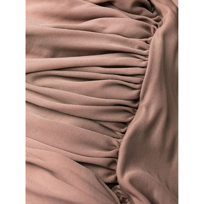 Saint Laurent Sleeveless Draped Minidress Dresses