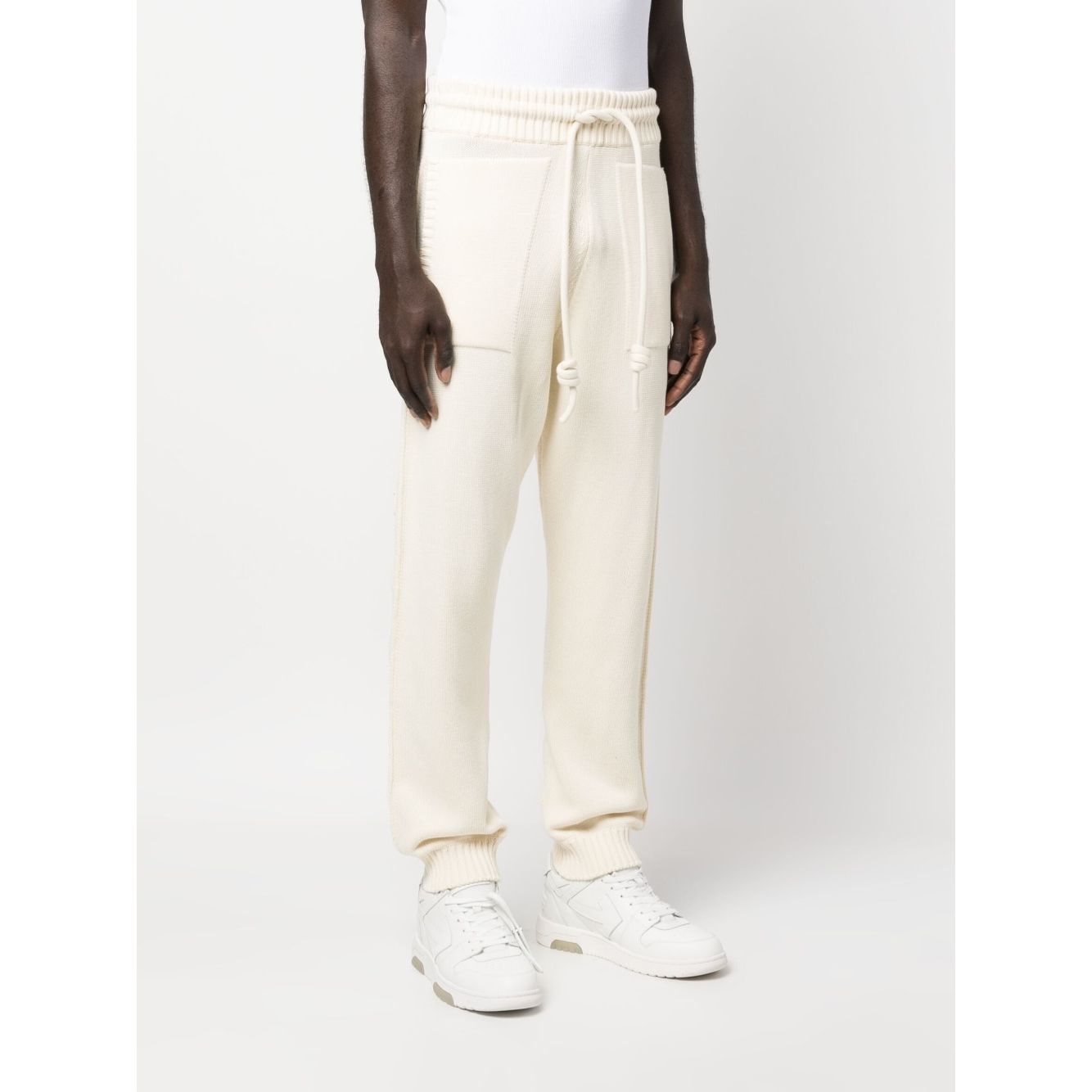 Off White Diag-stripe knitted track pants Trousers