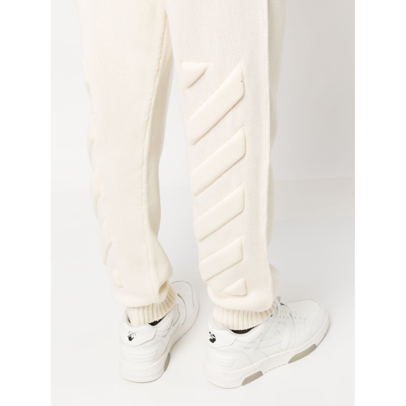 Off White Diag-stripe knitted track pants Trousers