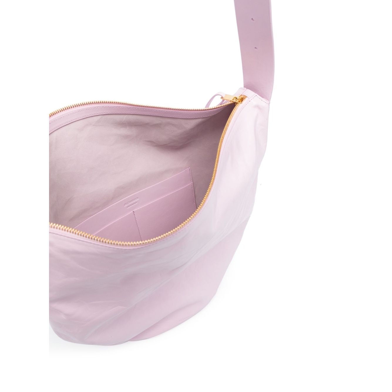 Jil Sander medium crinkled leather shoulder bag Shoulder