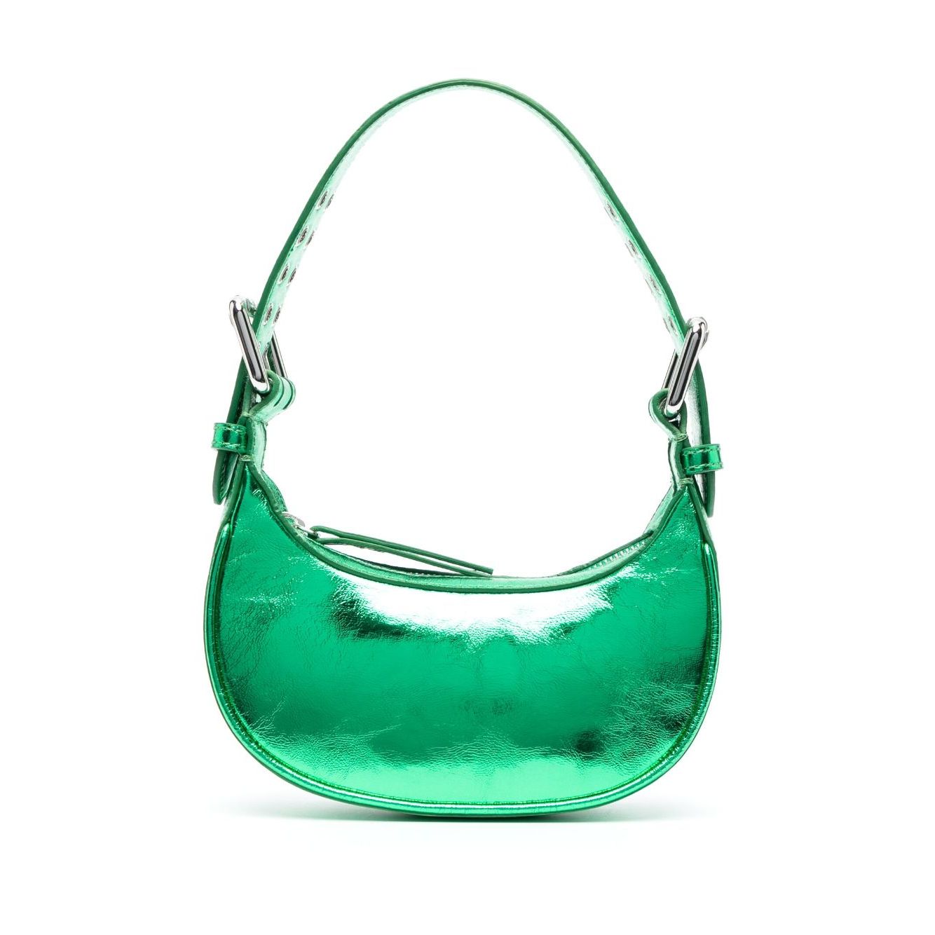 Front view with bag zipped and handles upright.