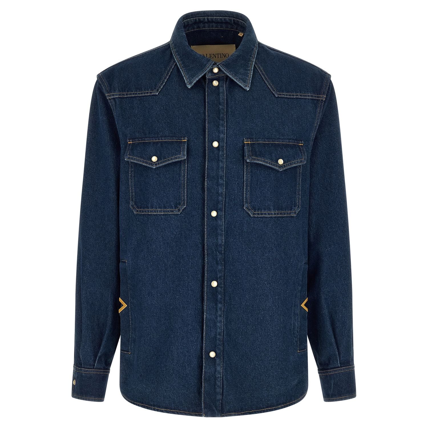 Valentino Garavani Blue Cotton Blouse