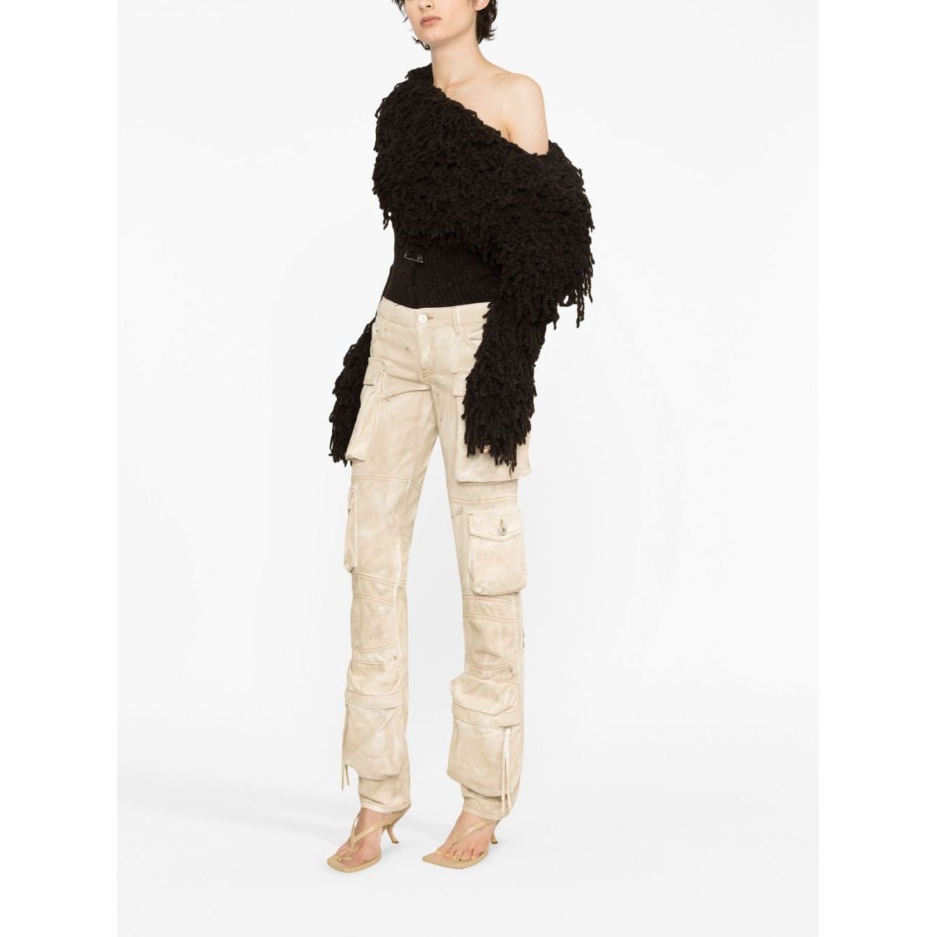 The Attico Trousers Beige Trousers