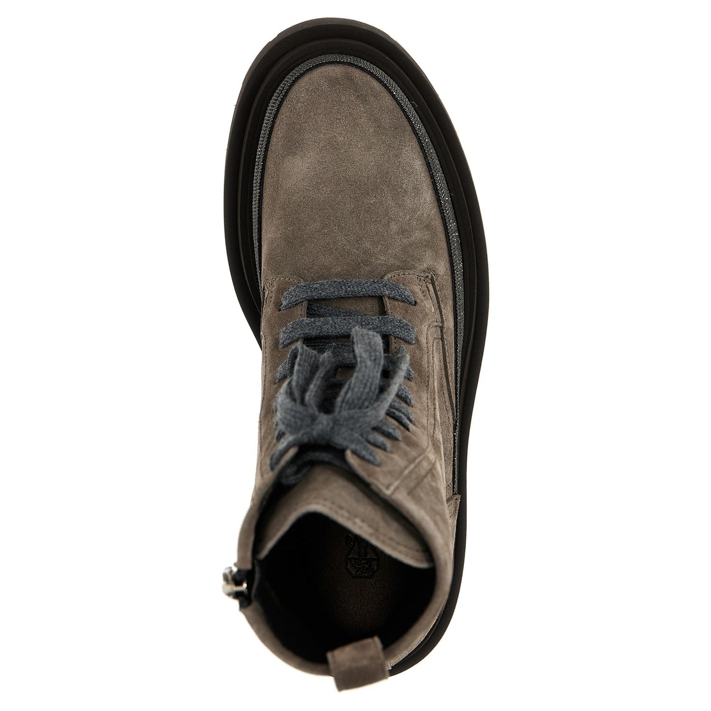 Brunello Cucinelli Gray Leather Ankle Boots