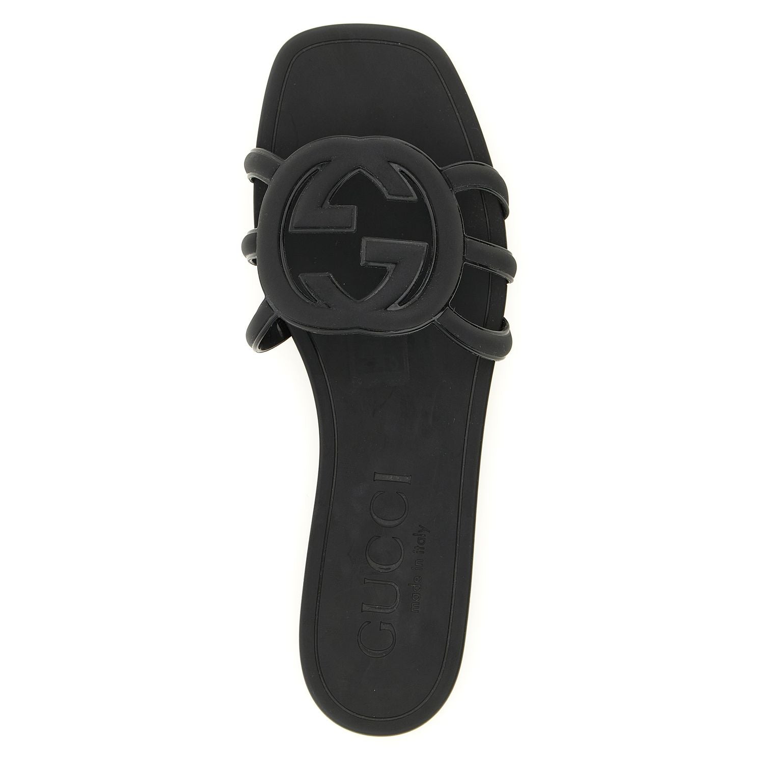 Gucci Black Rubber Slides