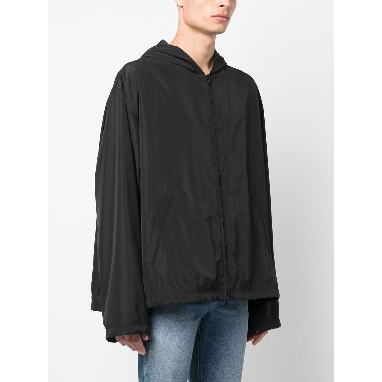 Balenciaga logo-print Hooded Windbreaker Jackets