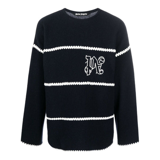 Palm Angels Sweaters Blue Topwear