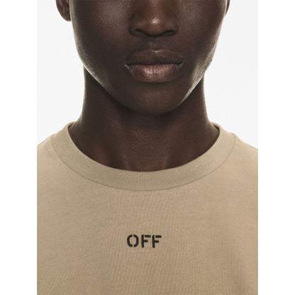 Off White Logo cotton t-shirt Topwear