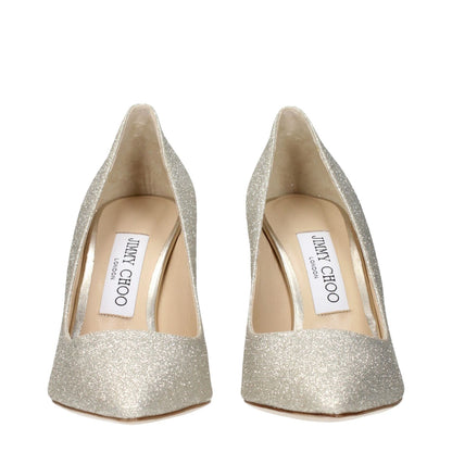 Jimmy Choo Gold Plastic High Heel Pumps