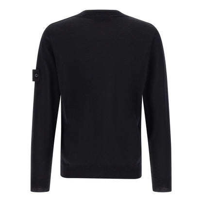 Stone Island Black Virgin Wool Cardigan