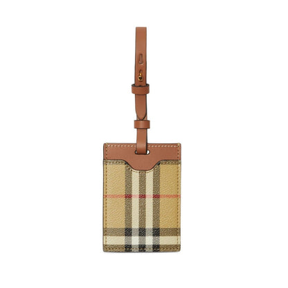 Burberry checkered luggage tag