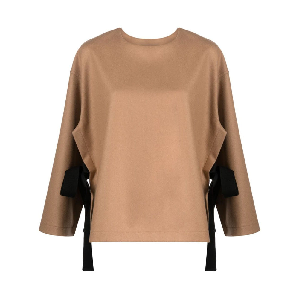 Erika Cavallini Semi-Couture Top Camel Topwear