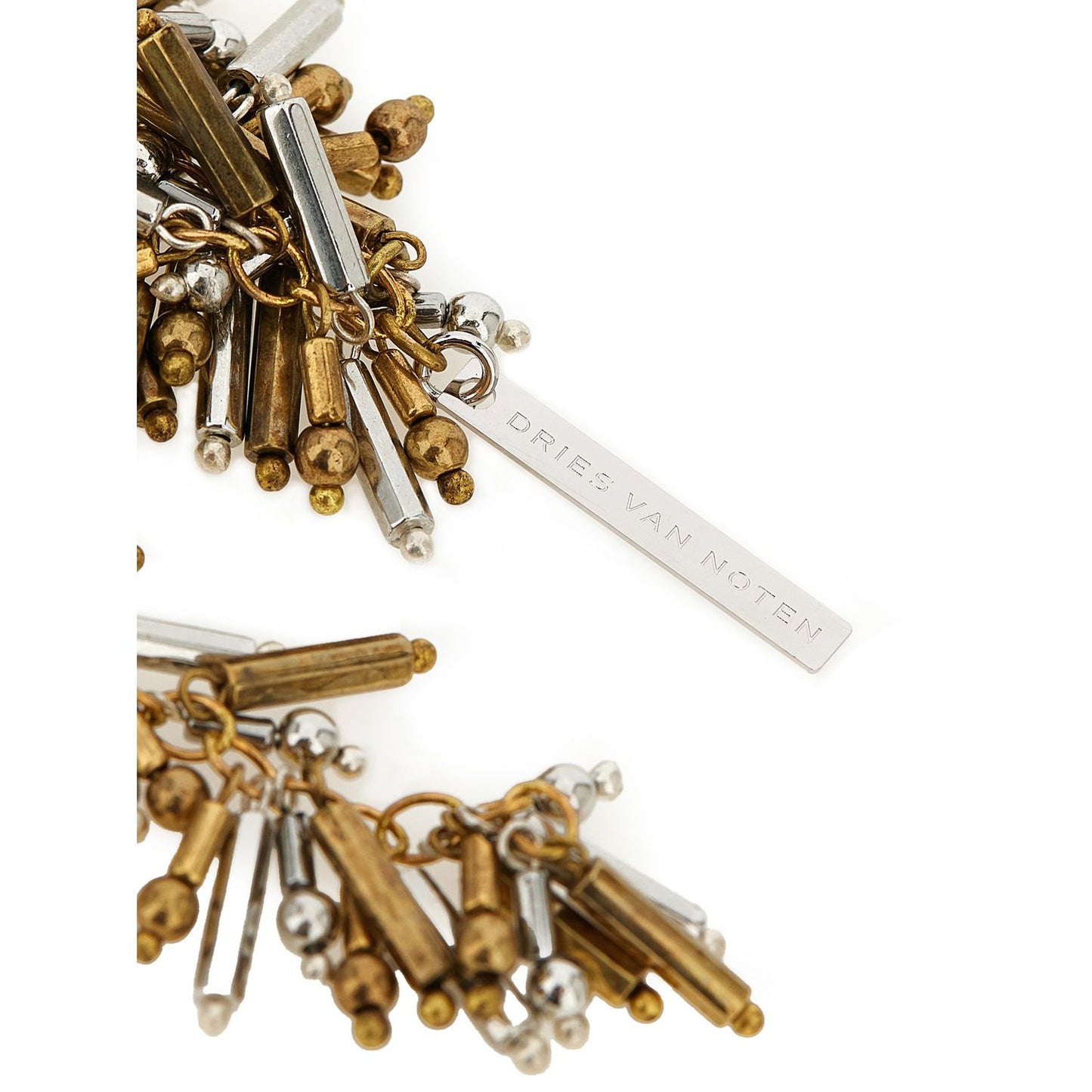 Dries Van Noten Gold Marabou Necklace