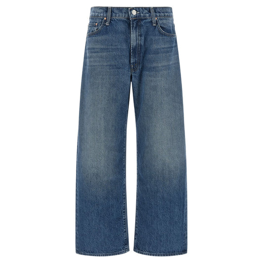 Mother Denim Blue Cotton Relaxed Fit Jeans