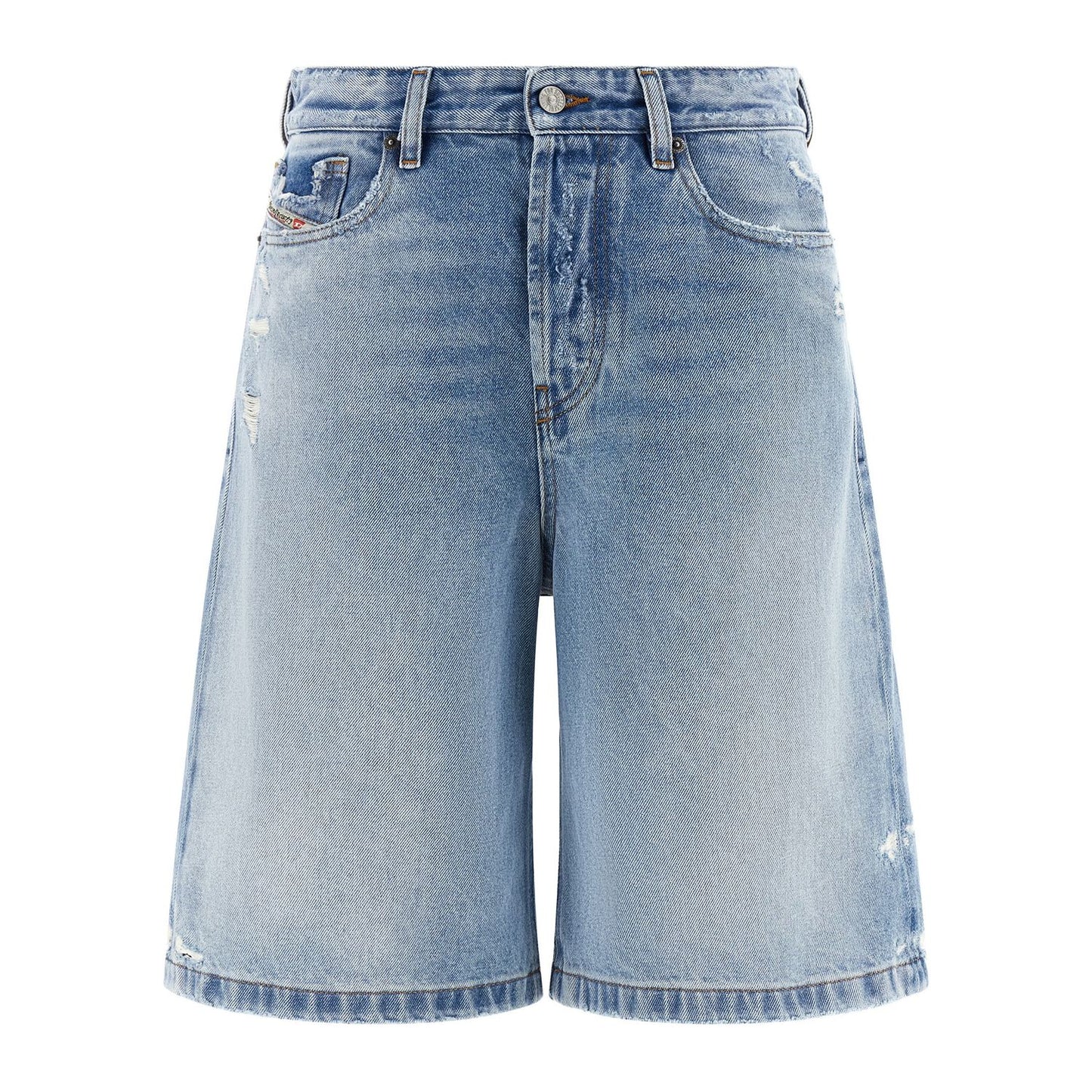 Diesel Blue Cotton Bermuda Shorts