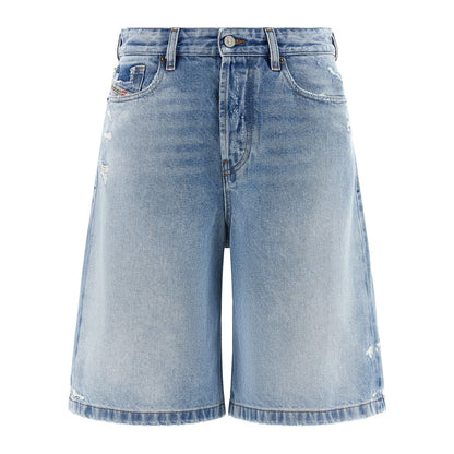Diesel Blue Cotton Bermuda Shorts