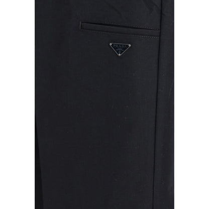 Prada Black Cotton Casual Pants