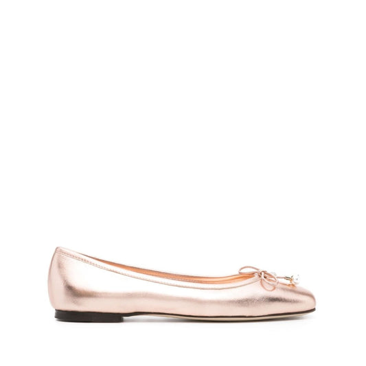 Jimmy Choo Elme metallic ballerina shoes