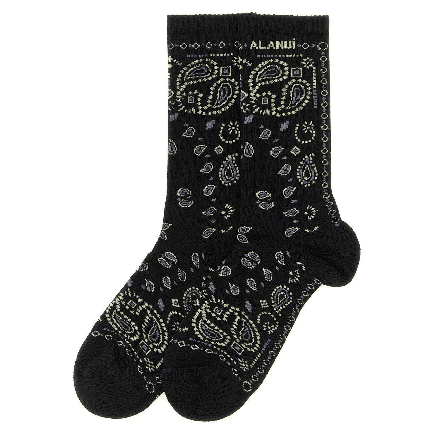 Alanui Black Cotton Socks