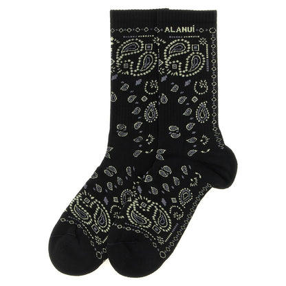 Alanui Black Cotton Socks