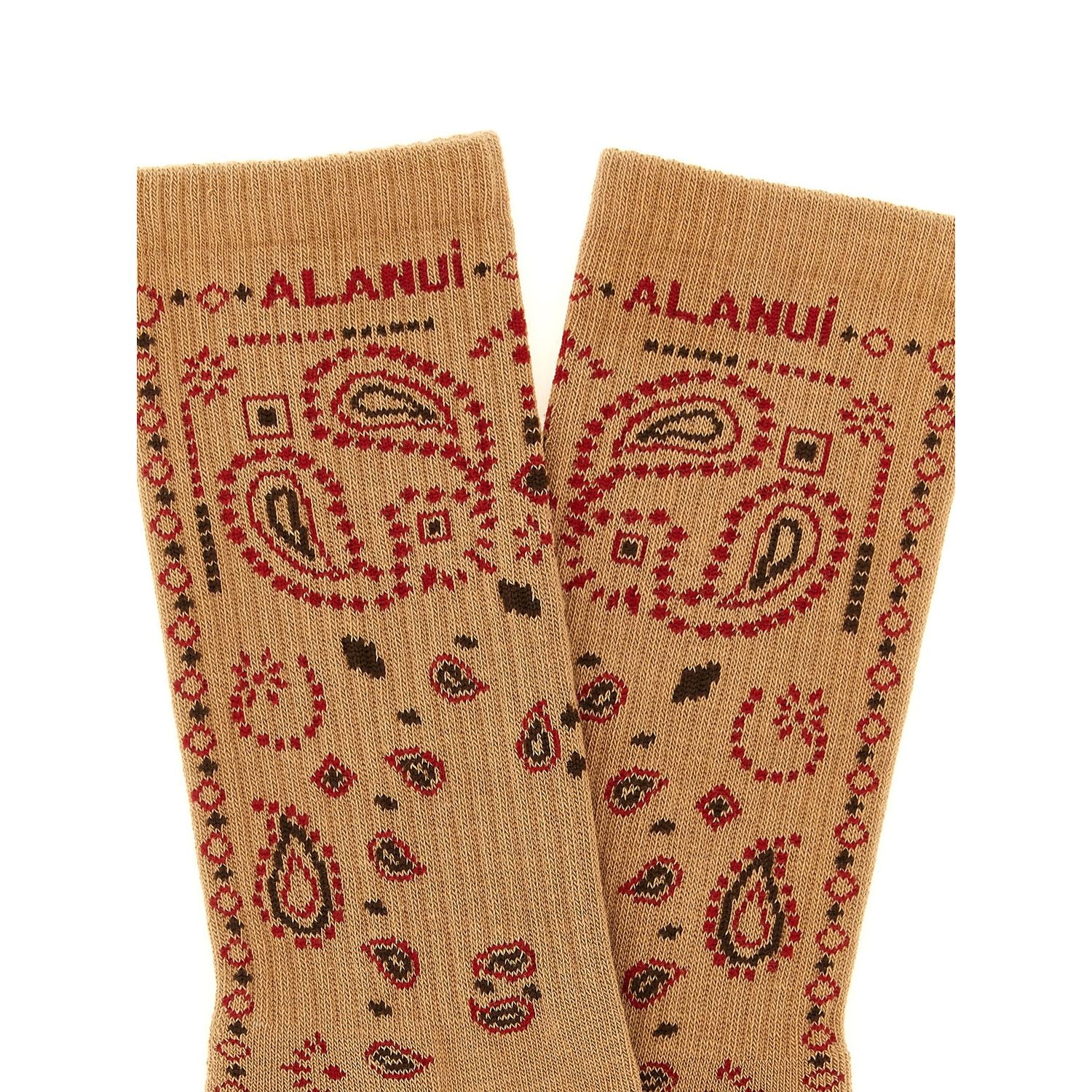 Alanui Beige Cotton Socks