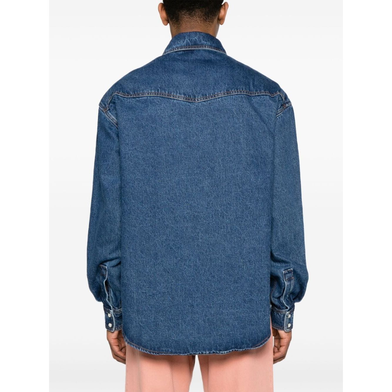 Palm Angels Shirts Blue Shirts