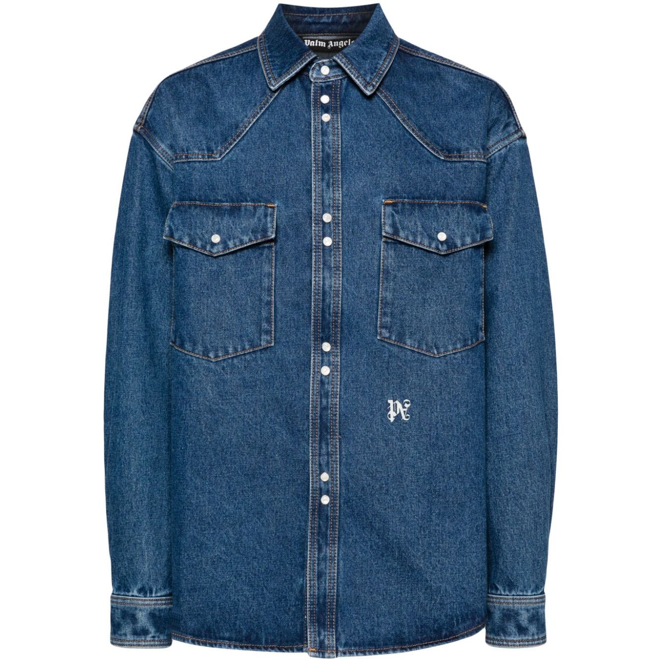Palm Angels Shirts Blue Shirts
