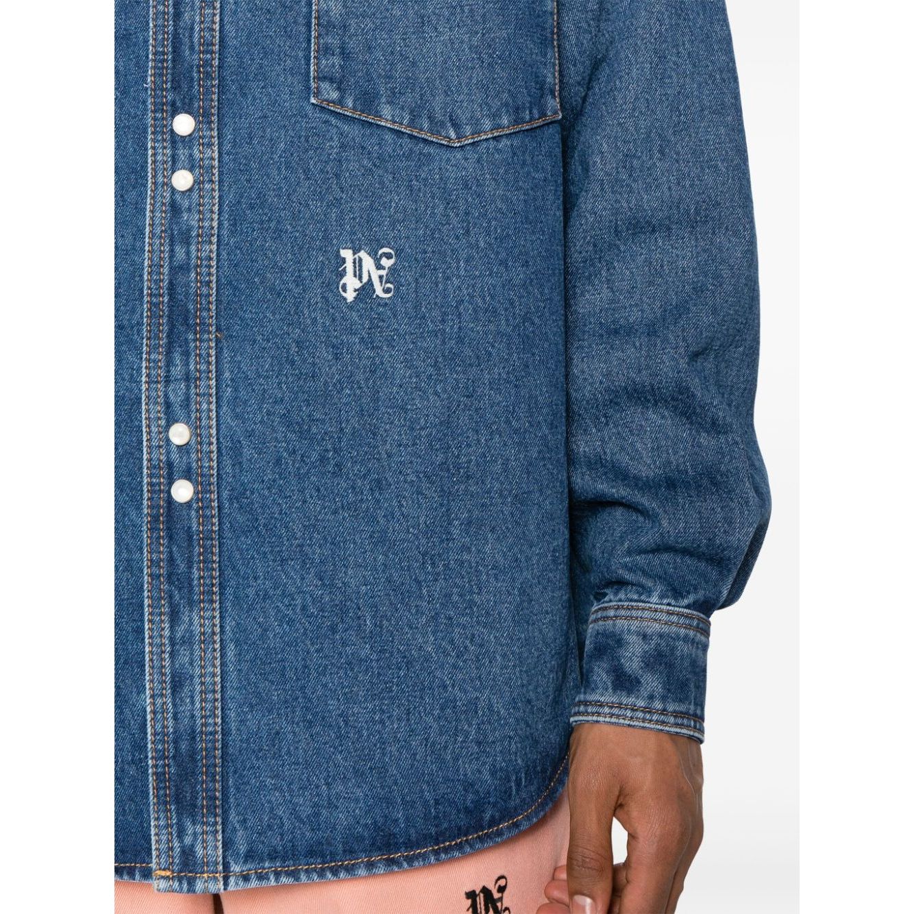 Palm Angels Shirts Blue Shirts