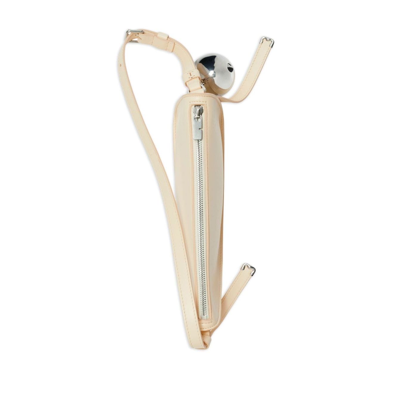 Front view with bag zipped and handles upright.