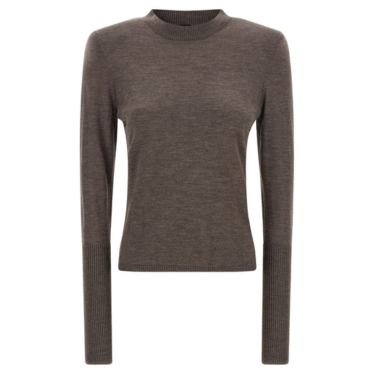 PINKO Brown Wool Cardigan