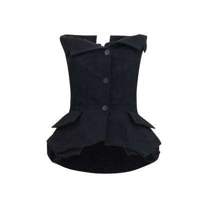 Magda Butrym Black Silk Blouse