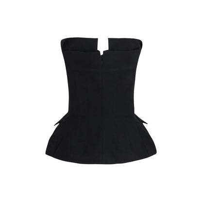 Magda Butrym Black Silk Blouse