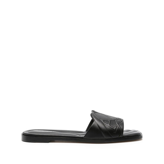 Alexander McQueen logo-embossed leather sandals