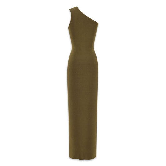 Saint Laurent One shoulder silk dress Dresses