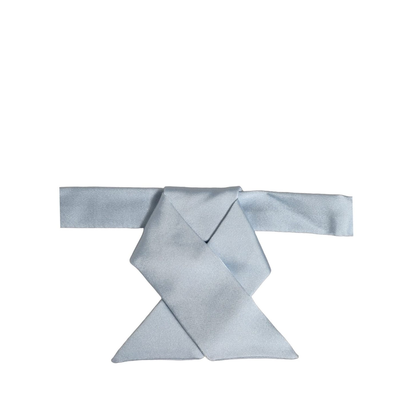 Dolce & Gabbana Men Light Blue SIlk Adjustable Neck Papillon Bow Tie